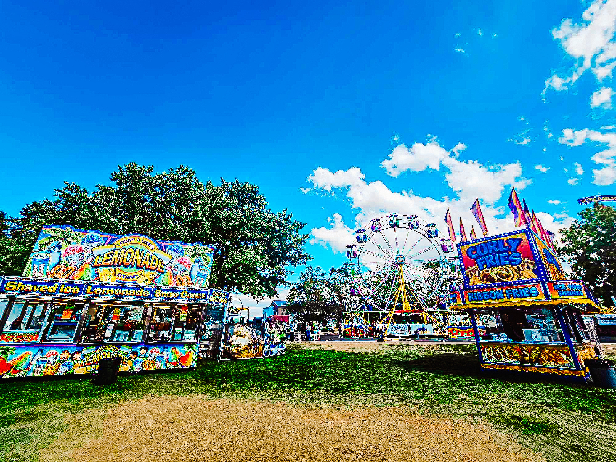 Carnival rides and food stands at Carson Valley Days